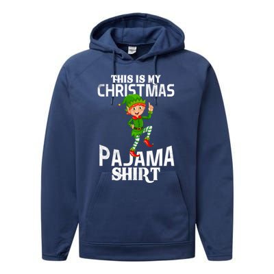 Christmas Party This Is My Christmas Pajama Funny Gift Performance Fleece Hoodie