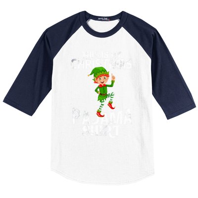 Christmas Party This Is My Christmas Pajama Funny Gift Baseball Sleeve Shirt