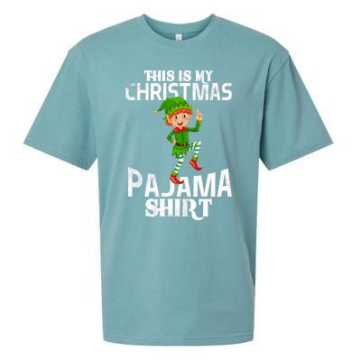 Christmas Party This Is My Christmas Pajama Funny Gift Sueded Cloud Jersey T-Shirt