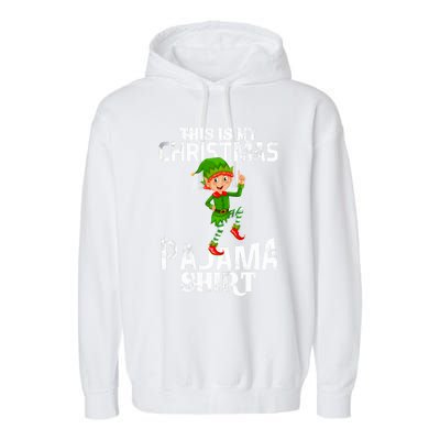 Christmas Party This Is My Christmas Pajama Funny Gift Garment-Dyed Fleece Hoodie