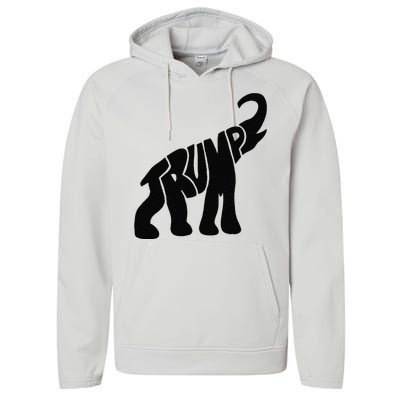 Cute Pro Trump Elephant Gift Performance Fleece Hoodie