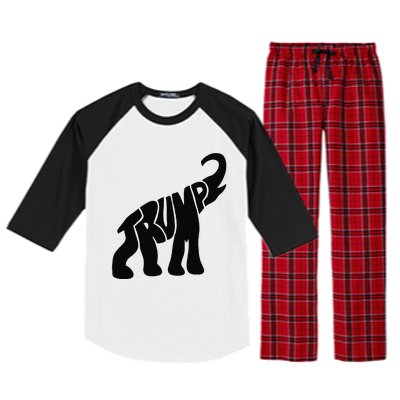 Cute Pro Trump Elephant Gift Raglan Sleeve Pajama Set