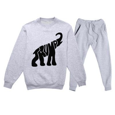 Cute Pro Trump Elephant Gift Premium Crewneck Sweatsuit Set