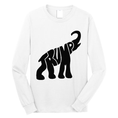 Cute Pro Trump Elephant Gift Long Sleeve Shirt