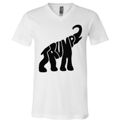 Cute Pro Trump Elephant Gift V-Neck T-Shirt