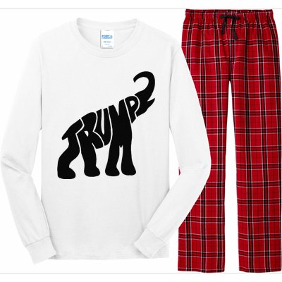 Cute Pro Trump Elephant Gift Long Sleeve Pajama Set