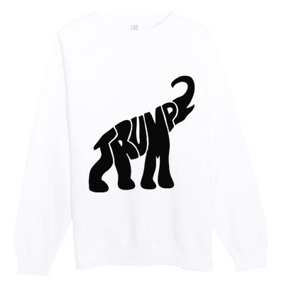 Cute Pro Trump Elephant Gift Premium Crewneck Sweatshirt