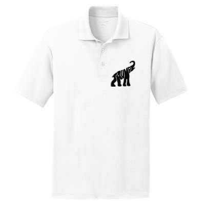 Cute Pro Trump Elephant Gift PosiCharge RacerMesh Polo