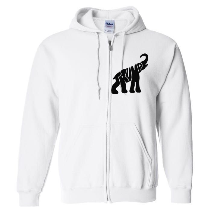 Cute Pro Trump Elephant Gift Full Zip Hoodie