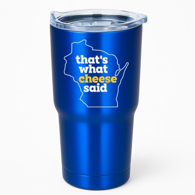 Cheese Pun ThatS What Cheese Said Funny Wisconsin Cheese Gift Tumbler