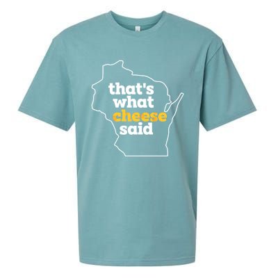 Cheese Pun ThatS What Cheese Said Funny Wisconsin Cheese Gift Sueded Cloud Jersey T-Shirt