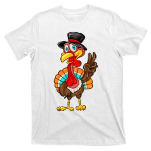 Cute Peaceful Turkey Thanksgiving Day T-Shirt