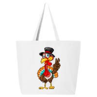 Cute Peaceful Turkey Thanksgiving Day 25L Jumbo Tote