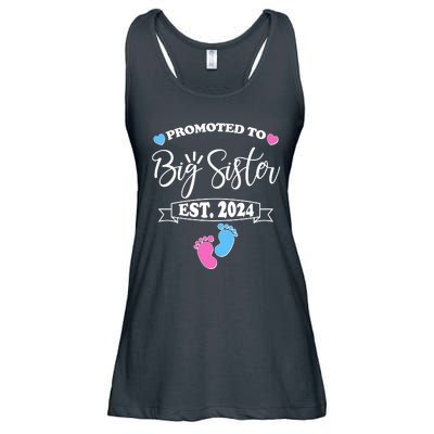 Cute Promoted To Big Sister Est 2024 Ladies Essential Flowy Tank