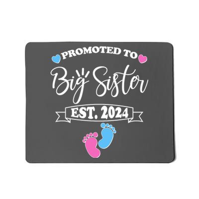 Cute Promoted To Big Sister Est 2024 Mousepad