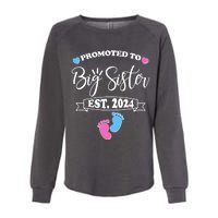 Cute Promoted To Big Sister Est 2024 Womens California Wash Sweatshirt