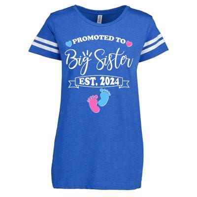 Cute Promoted To Big Sister Est 2024 Enza Ladies Jersey Football T-Shirt