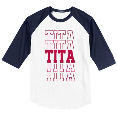 Cute Personalized Tita Birthday Matching Family Baseball Sleeve Shirt