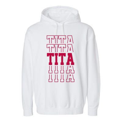 Cute Personalized Tita Birthday Matching Family Garment-Dyed Fleece Hoodie