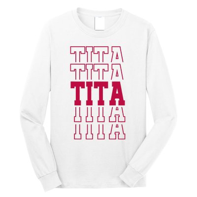 Cute Personalized Tita Birthday Matching Family Long Sleeve Shirt