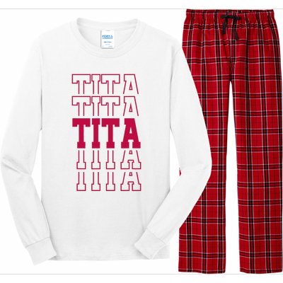 Cute Personalized Tita Birthday Matching Family Long Sleeve Pajama Set