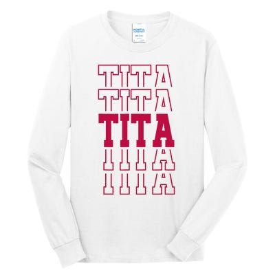 Cute Personalized Tita Birthday Matching Family Tall Long Sleeve T-Shirt