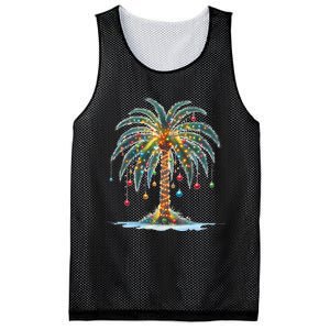 Christmas Palm Tree Print Mesh Reversible Basketball Jersey Tank