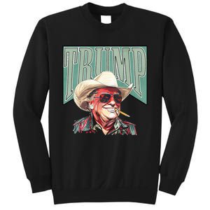 Cowboy President Trump 2024 Election Take America Back Funny Sweatshirt