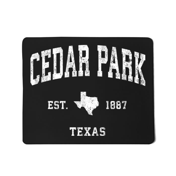 Cedar Park Texas Tx Vintage Athletic Sports Mousepad