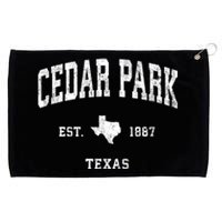 Cedar Park Texas Tx Vintage Athletic Sports Grommeted Golf Towel