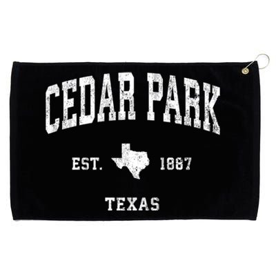 Cedar Park Texas Tx Vintage Athletic Sports Grommeted Golf Towel