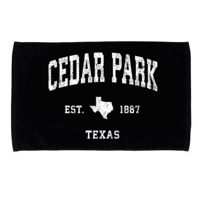 Cedar Park Texas Tx Vintage Athletic Sports Microfiber Hand Towel