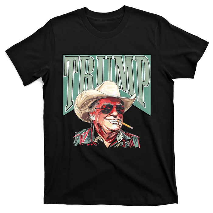 Cowboy President Trump 2024 Election Take America Back Funny T-Shirt