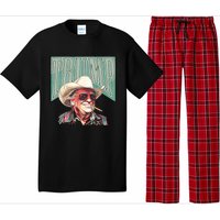 Cowboy President Trump 2024 Election Take America Back Funny Pajama Set