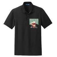 Cowboy President Trump 2024 Election Take America Back Funny Dry Zone Grid Polo