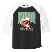 Cowboy President Trump 2024 Election Take America Back Funny Toddler Fine Jersey T-Shirt