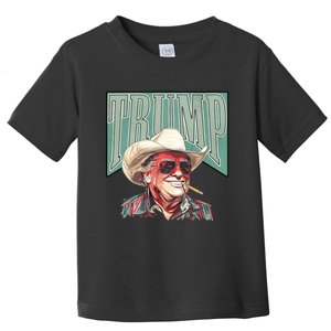 Cowboy President Trump 2024 Election Take America Back Funny Toddler T-Shirt