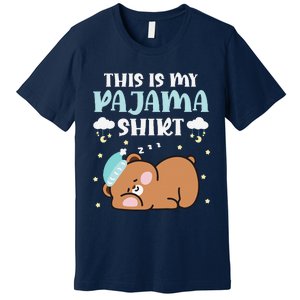 Cute Pj Teen Pjs Funny Bear Pjs This Is My Pajama Premium T-Shirt