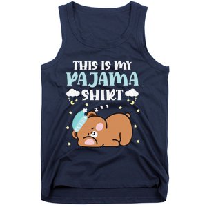 Cute Pj Teen Pjs Funny Bear Pjs This Is My Pajama Tank Top