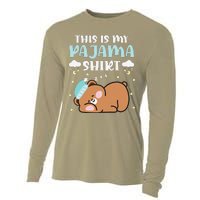 Cute Pj Teen Pjs Funny Bear Pjs This Is My Pajama Cooling Performance Long Sleeve Crew