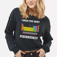Chemistry Periodic Table Of Elements Cropped Pullover Crew