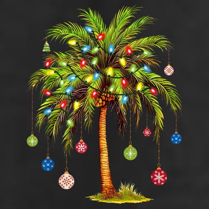 Christmas Palm Tree Light Hawaiian Tropical Xmas Cool Comfort Performance Bucket Hat