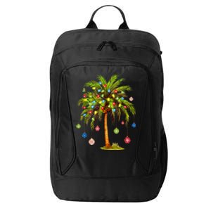 Christmas Palm Tree Light Hawaiian Tropical Xmas City Backpack