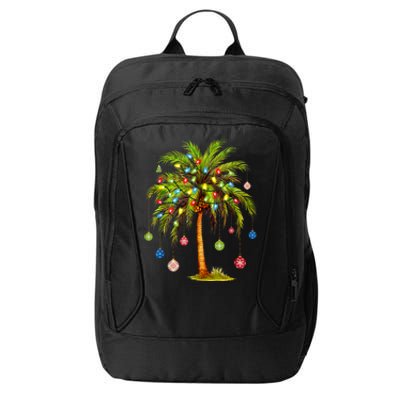 Christmas Palm Tree Light Hawaiian Tropical Xmas City Backpack