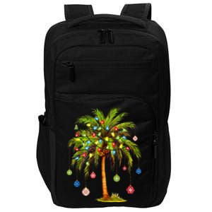 Christmas Palm Tree Light Hawaiian Tropical Xmas Impact Tech Backpack