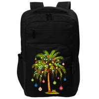 Christmas Palm Tree Light Hawaiian Tropical Xmas Impact Tech Backpack