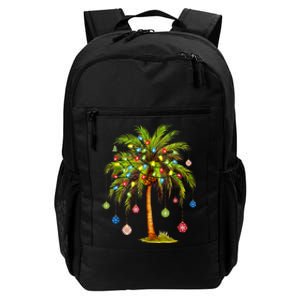 Christmas Palm Tree Light Hawaiian Tropical Xmas Daily Commute Backpack