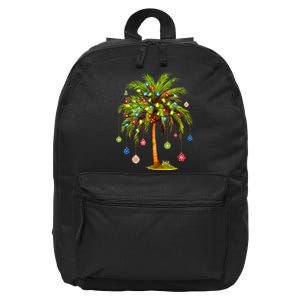 Christmas Palm Tree Light Hawaiian Tropical Xmas 16 in Basic Backpack