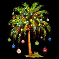 Christmas Palm Tree Light Hawaiian Tropical Xmas 16 in Basic Backpack