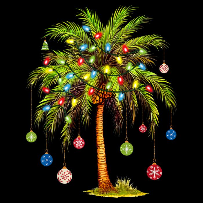Christmas Palm Tree Light Hawaiian Tropical Xmas 16 in Basic Backpack